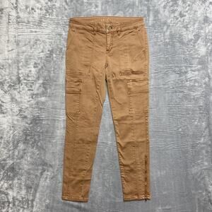 White House Black Market The Slimmer Cargo Jeans Women’s Size 2 Brown Denim